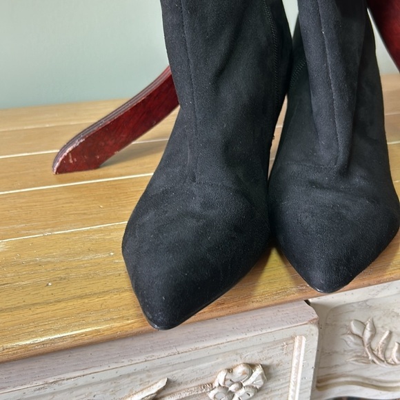 Lane Bryant heeled boots size 11 W inside zipper soft faux suede new 3.5” heel - Picture 15 of 17